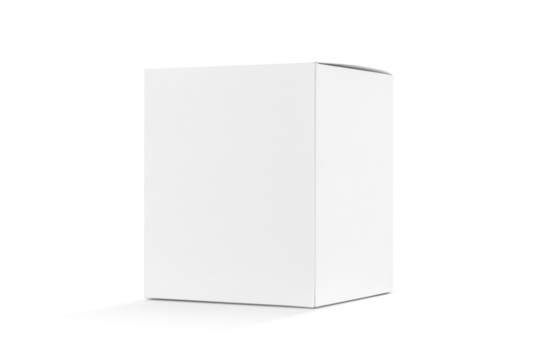 Blank white cardboard paper box for products design mock-up