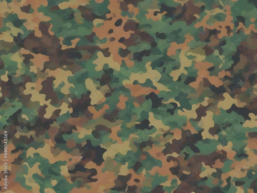 Canvas Prints Full seamless abstract military green color camouflage skin pattern for decor and textile. Army masking design for hunting textile fabric printing and wallpaper. Design for fashion and home design.