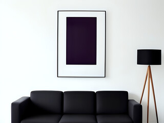 lila Bild in schwarzen Rahmen