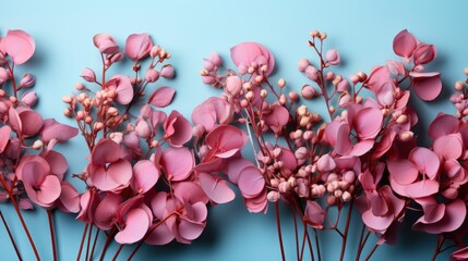 Obraz premium Podiums Beautiful Flowers Eucalyptus Branch, HD, Background Wallpaper, Desktop Wallpaper 