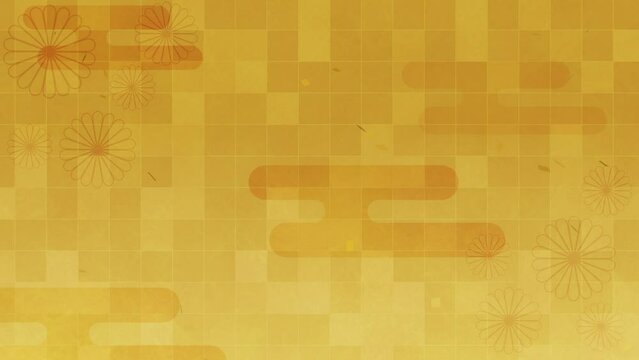 市松模様 和 金色