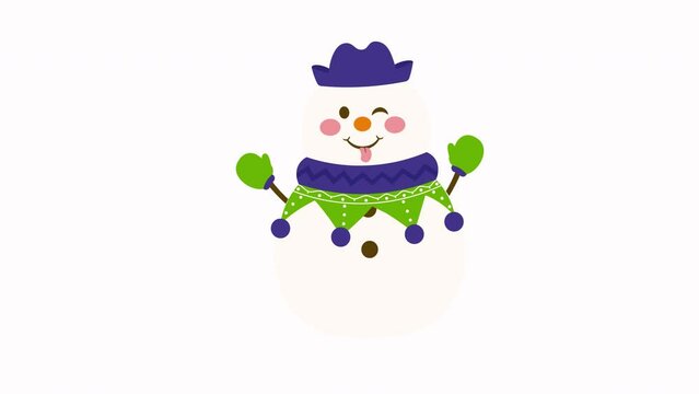Snowman Cowboy Hat Animation
