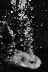 water drops on black background