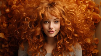 Fototapeta premium Sensual Young Woman Wig Holding Yellow, HD, Background Wallpaper, Desktop Wallpaper 