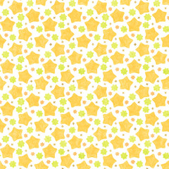 色鉛筆で描いた様々な星の形