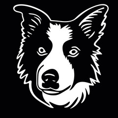 Border Collie Face - Logo