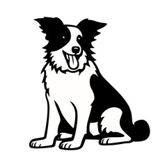 Border Collie - Vector Logo