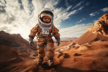 A child astronaut's ambition is to explore other planets