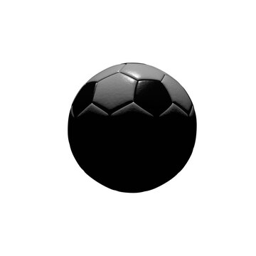 White and Black Soccer Ball With White Background