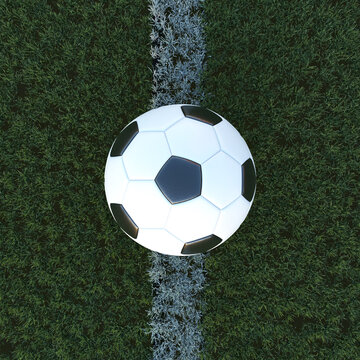 Black and White Soccer Ball on Grass