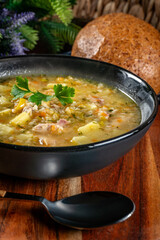 Polish barley soup.