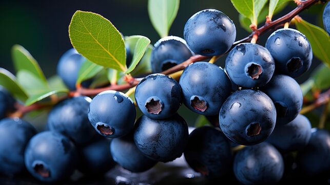 Outdoor Photo Blueberries On Bush, HD, Background Wallpaper, Desktop Wallpaper 