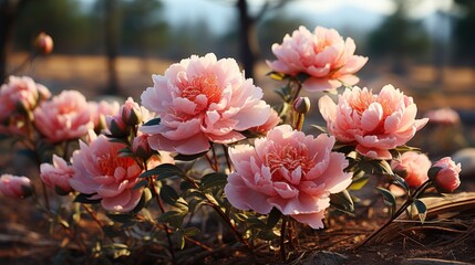 Peony Flower Blooming Japanese Garden, HD, Background Wallpaper, Desktop Wallpaper 