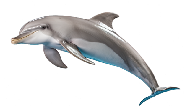 Dolphin. Isolated on Transparent background.	