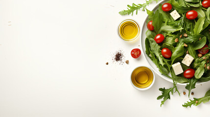 Obraz na płótnie Canvas Green salad with fresh leaves