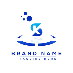Letter KS blue Professional logo for all kinds of business