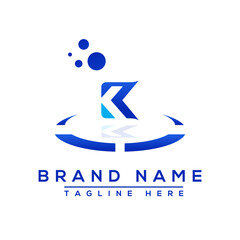 Letter KR blue Professional logo for all kinds of business