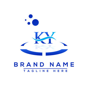 Letter KY blue Professional logo for all kinds of business