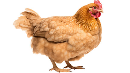 One fat Chicken. Isolated on Transparent background.