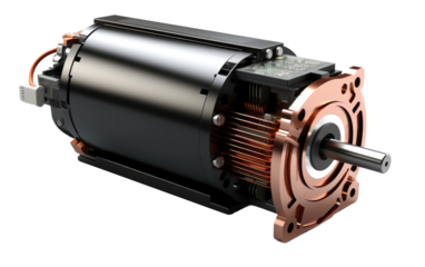 A Detailed Look at a Realistic Brushless DC Motor on White or PNG Transparent Background