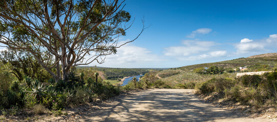 still bay river valley a Mediterranean landscape of rolling hills and dry stone walls