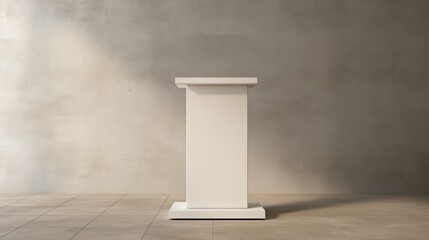 Immerse yourself in the sophistication of a white textured podium, offering a clean and modern...