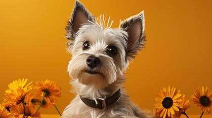 Lovely Brownmixed Puppy Sitting On Grass, HD, Background Wallpaper, Desktop Wallpaper 