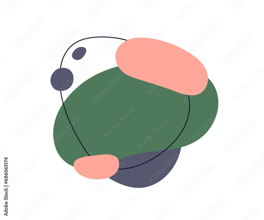 Aufkleber abstract shapes, design element. organic natural fluid background, liquid blobs frame. circled geome