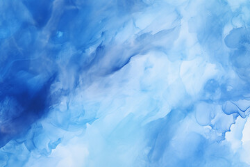 Obraz premium deep navy watercolor smeared over a lighter blue base 