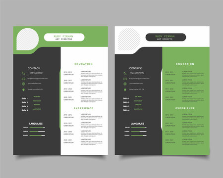 Free PSD clean and modern resume portfolio or cv template
