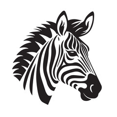 Zebra in cartoon, doodle style. Isolated 2d vector illustration in logo, icon style, Eps 10, black and white. AI Generative