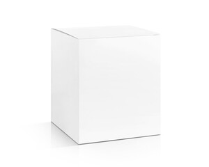 Blank white cardboard paper box for products design mock-up - 686069343