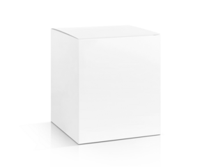 Blank white cardboard paper box for products design mock-up
