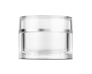 blank packaging transparent acrylic pot for cream and cosmetic product branding design mock-up - 686069349