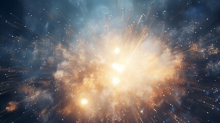 abstract fireworks background and space for text - obrazy, fototapety, plakaty