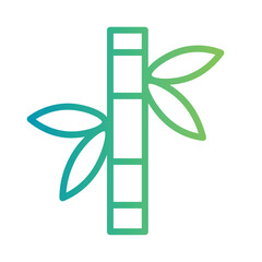 Bamboo Forest Green Gradient Outline Icon