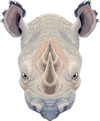 Fototapeten Rhinoceros head, vector isolated animal  © ddraw