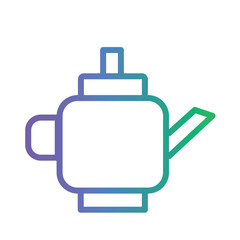 Kettle Teapot Drink Gradient Outline Icon