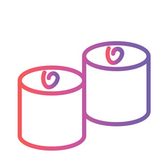 Japanese Meal Sushi Gradient Outline Icon