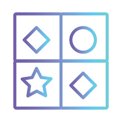 Baby Block Child Gradient Outline Icon