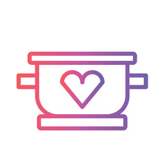 Baby Bowl Toys Gradient Outline Icon