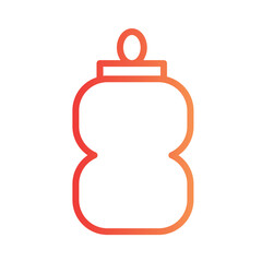 Baby Bottle Child Gradient Outline Icon