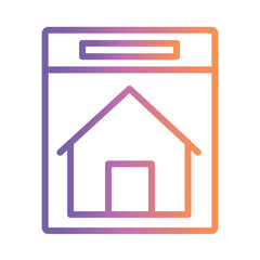 Fun Games Kids Gradient Outline Icon