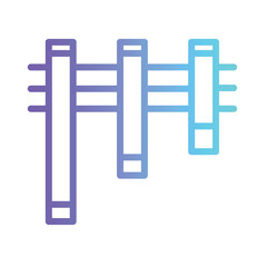 Abacus Piano Toys Gradient Outline Icon