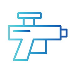 Fototapeta premium Gun Toy Weapon Gradient Outline Icon