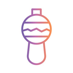 Rattle Toys Kid Gradient Outline Icon