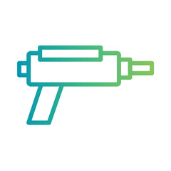 Toy Gun Kid Gradient Outline Icon