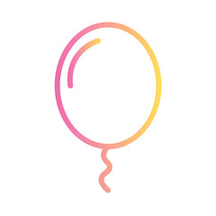 Balloon Kid Toy Gradient Outline Icon