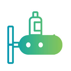 Bath Boat Toy Gradient Outline Icon