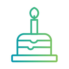 Birthday Cake Kids Gradient Outline Icon